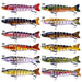 Multi Section Fish Minnow Bionic Sinking Lures 12.8cm 18g