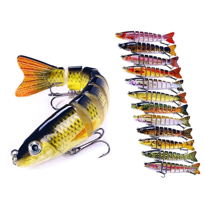 Multi Section Fish Minnow Bionic Sinking Lures 12.8cm 18g