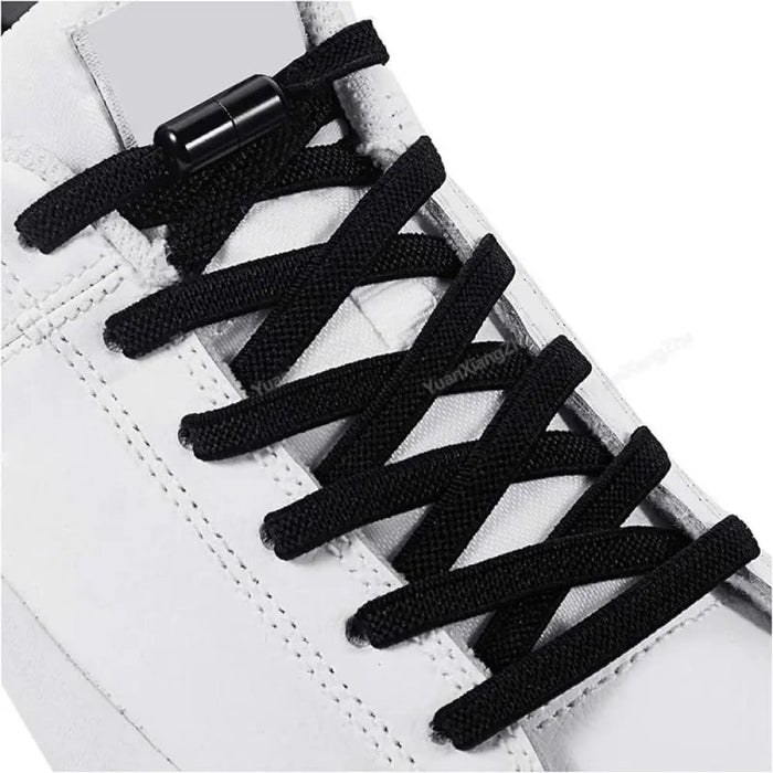 Multicolour Lock No Tie Elastic Sneakers Elderly Quick