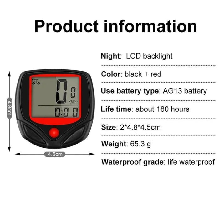 Multifunction Waterproof Stopwatch Bicycle Mtb Speedometer