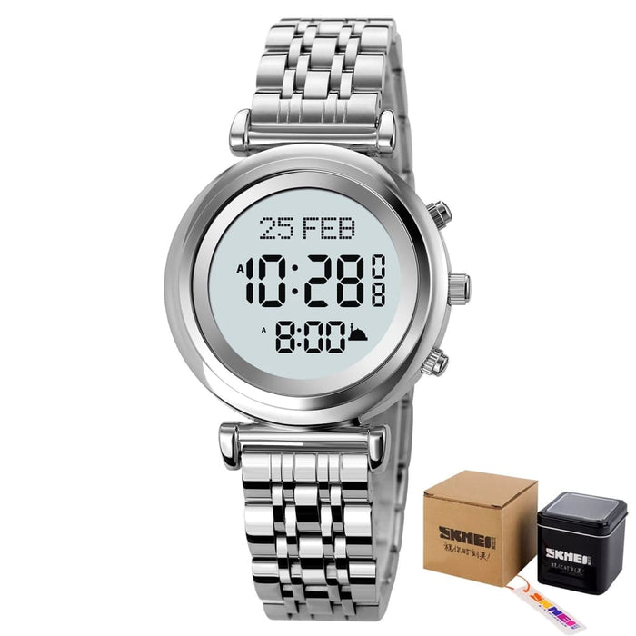 Multifunctional Led Digital Display Watch With Qibla