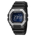 Multifunctional Digital Men Wristwatch With Rubber Strap