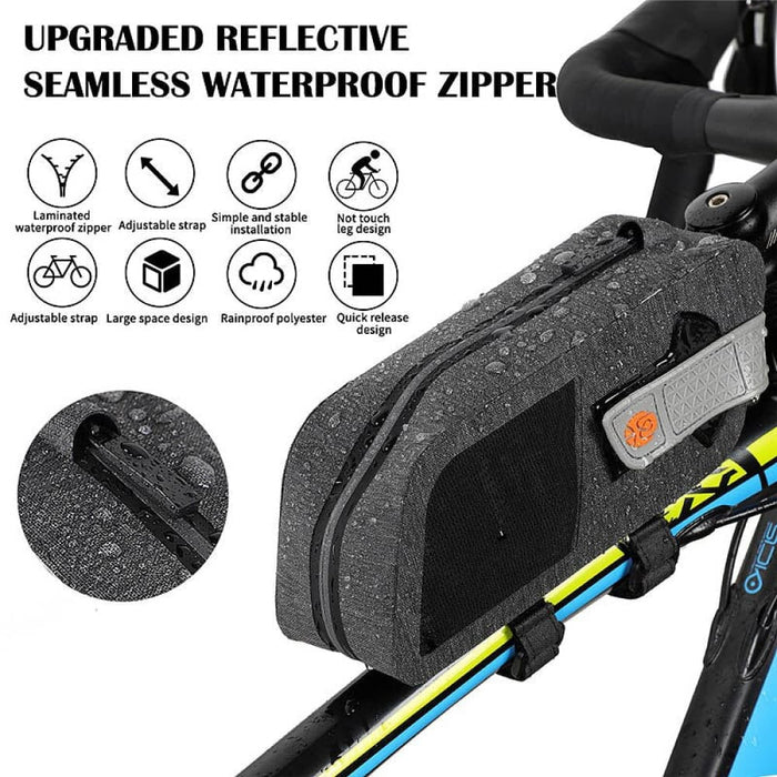 Multifunctional Reflective Rainproof Front Frame Bicycle Bag