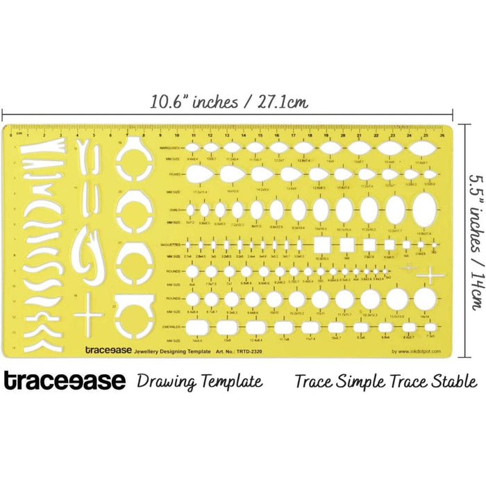 Multiple Gemstone Templates Stone Shapes Jewellery Drafting