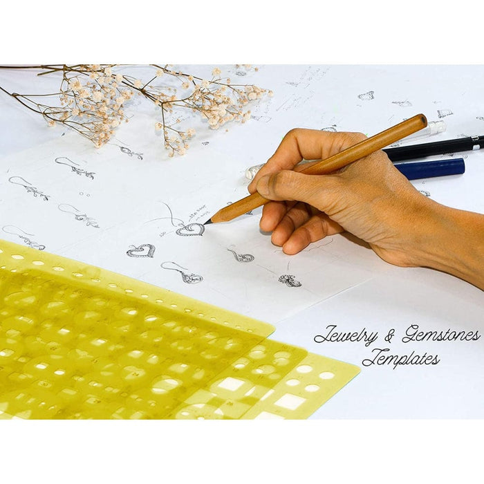 Multiple Gemstone Templates Stone Shapes Jewellery Drafting