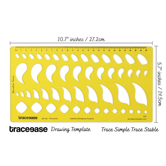 Multiple Shapes Gemstone Guide Drafting Tools Jewellery