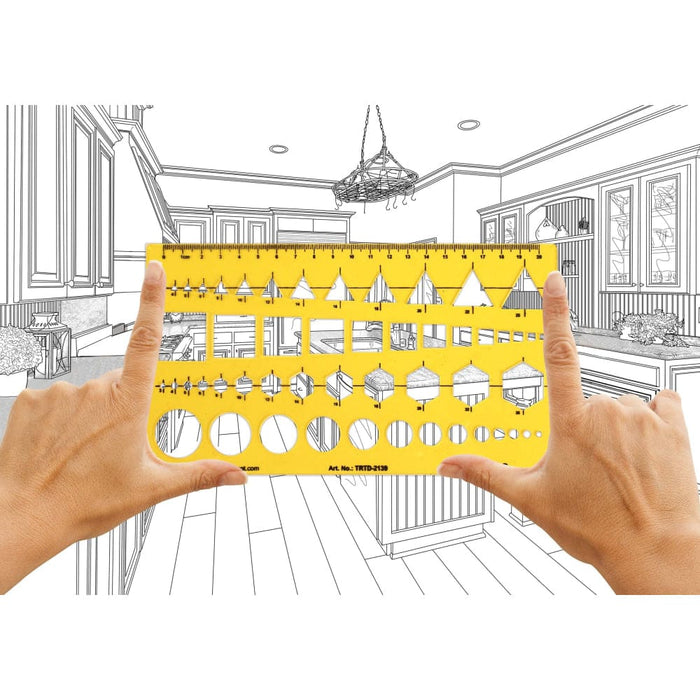 Multiple Shapes Geometric Combination Template Drawing