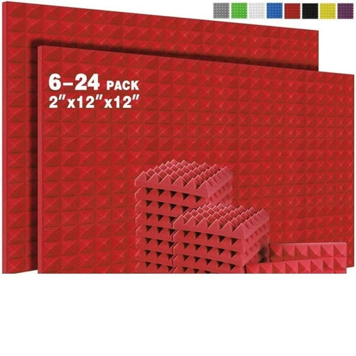 Music Studio Acoustic Foam Panel 6 12 24 Pcs Soundproofing