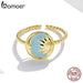 Myth Gold 925 Sterling Silver Open Ring Splendid Sun Moon