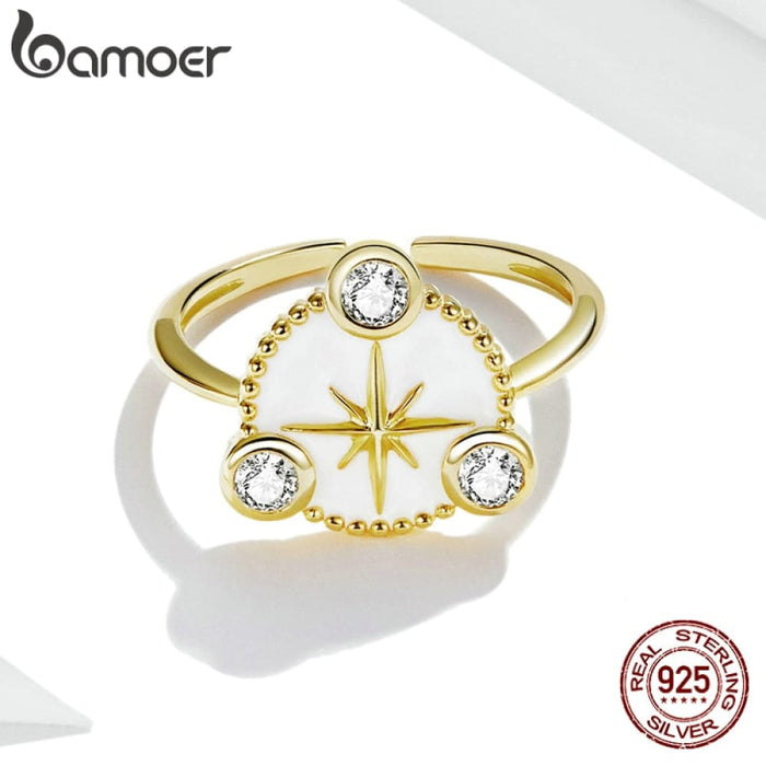 Myth Gold 925 Sterling Silver Open Ring Splendid Sun Moon