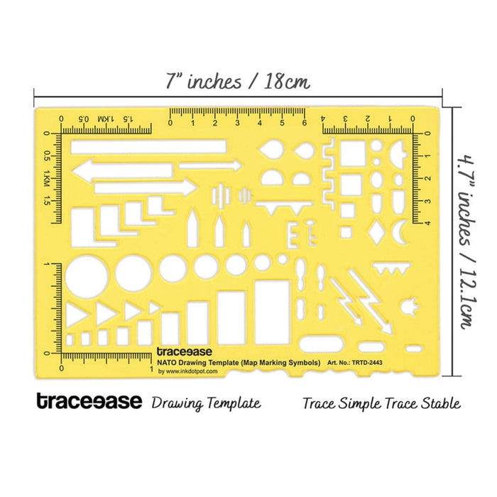 Nato Drawing Template Military Map Marking Drafting Stencil