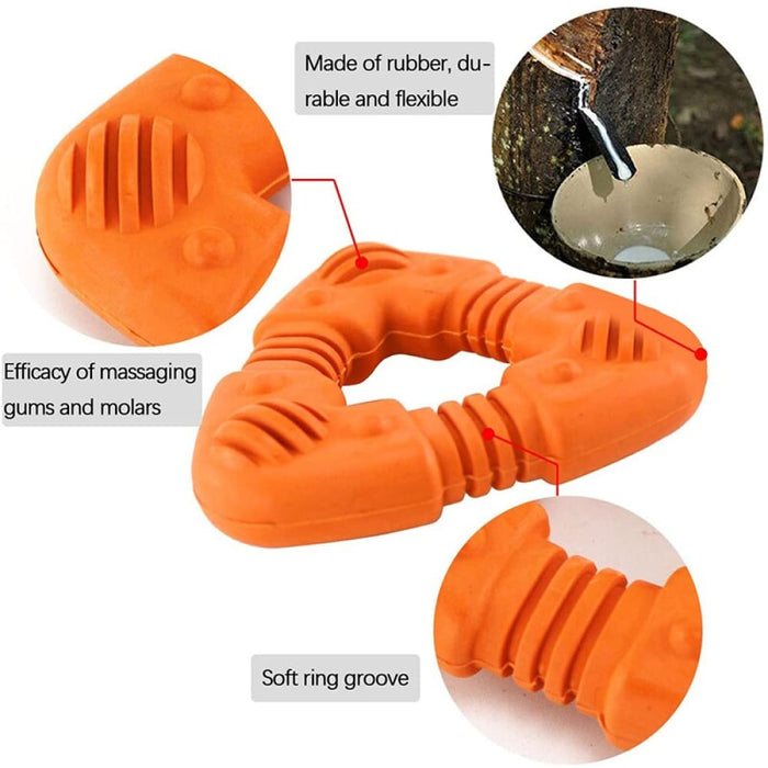 Natural Soft Rubber Dog Chew Toy For Aggressive Chewers &