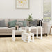 Nesting Tables 3 Pcs White Engineered Wood Nbnlbt