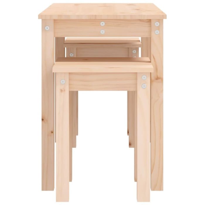 Nesting Tables 3 Pcs Solid Wood Pine Nxakin