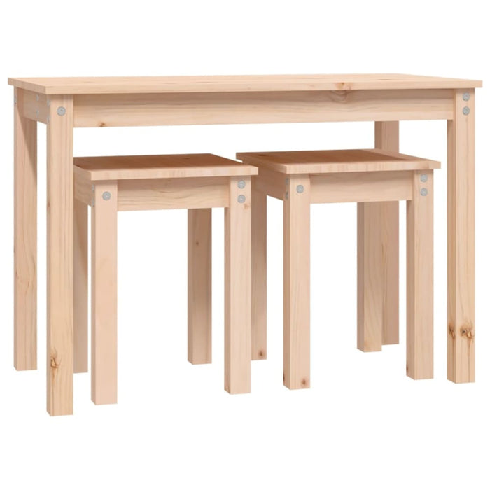 Nesting Tables 3 Pcs Solid Wood Pine Nxakin