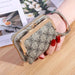 New Womens Wrist Strap Wallet Short Old Flower Design Large