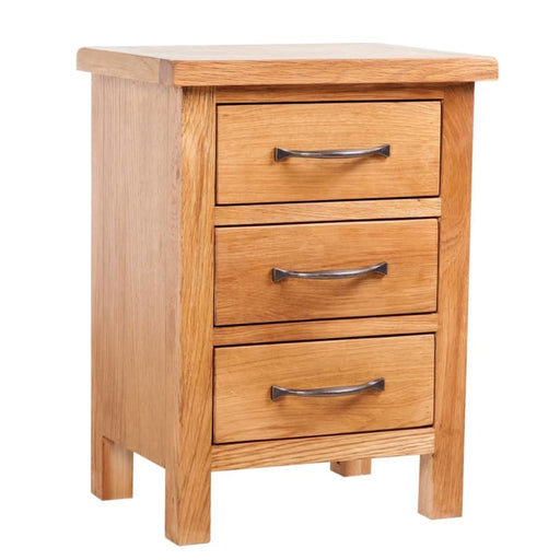Nightstand with 3 Drawers 40x30x54 Cm Solid Oak Wood Xaolia