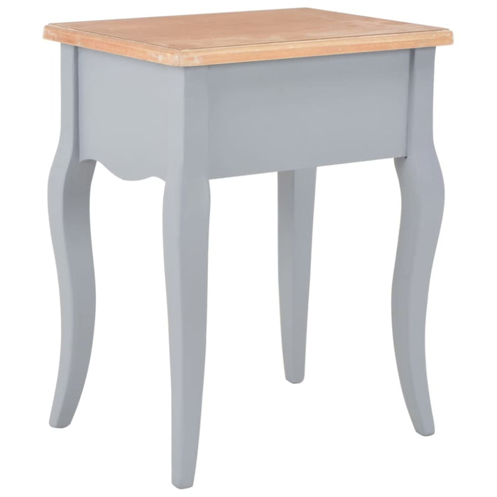 Nightstand Grey and Brown 40x30x50 Cm Solid Pine Wood Xnbbbi