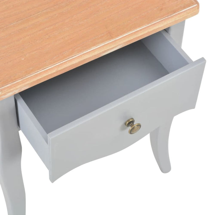 Nightstand Grey and Brown 40x30x50 Cm Solid Pine Wood Xnbbbi