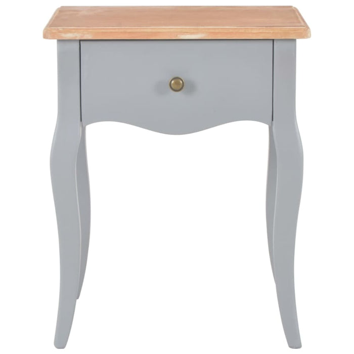 Nightstand Grey and Brown 40x30x50 Cm Solid Pine Wood Xnbbbi