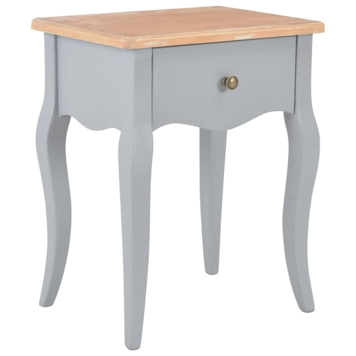 Nightstand Grey and Brown 40x30x50 Cm Solid Pine Wood Xnbbbi