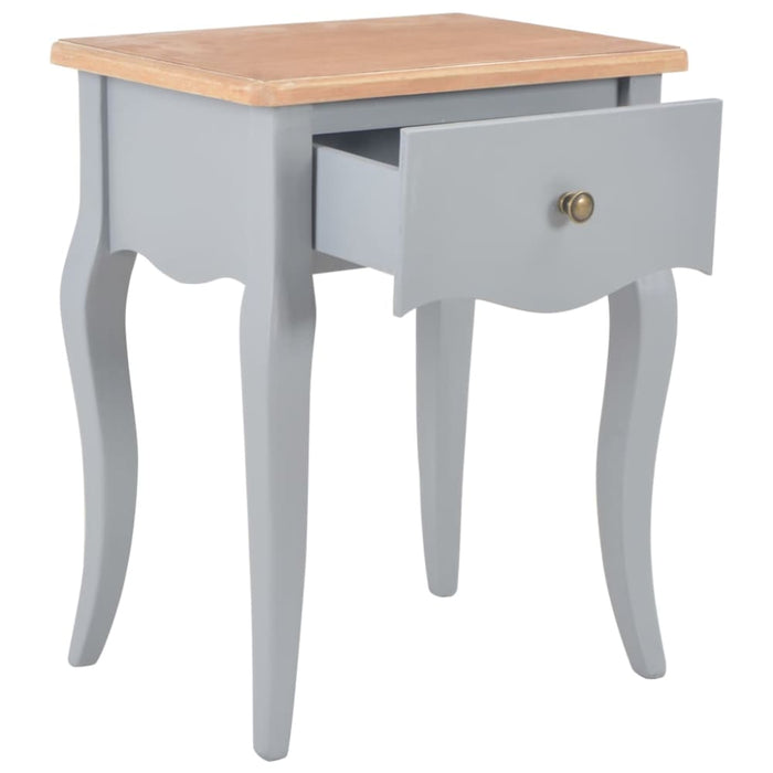 Nightstand Grey and Brown 40x30x50 Cm Solid Pine Wood Xnbbbi