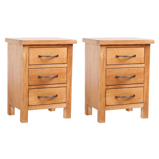 Nightstands 2 Pcs 40x30x54 Cm Solid Oak Wood Tbptaop