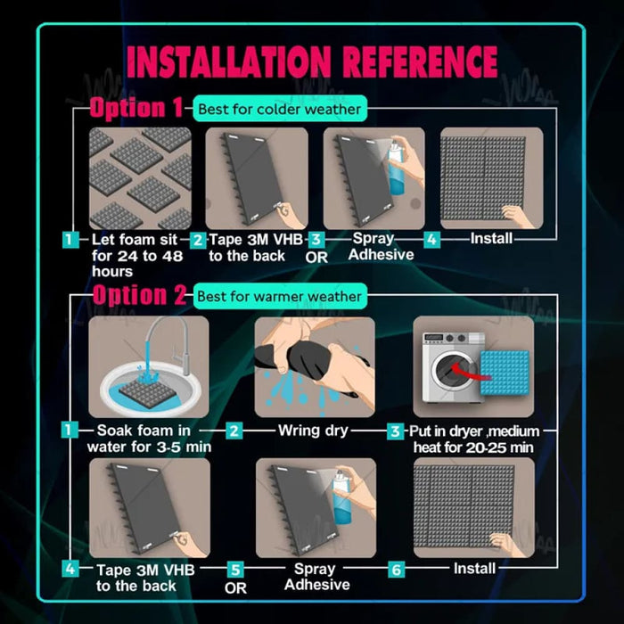 Noise Sound-absorbing Foams 6 12 24 Pcs Sound Insulation