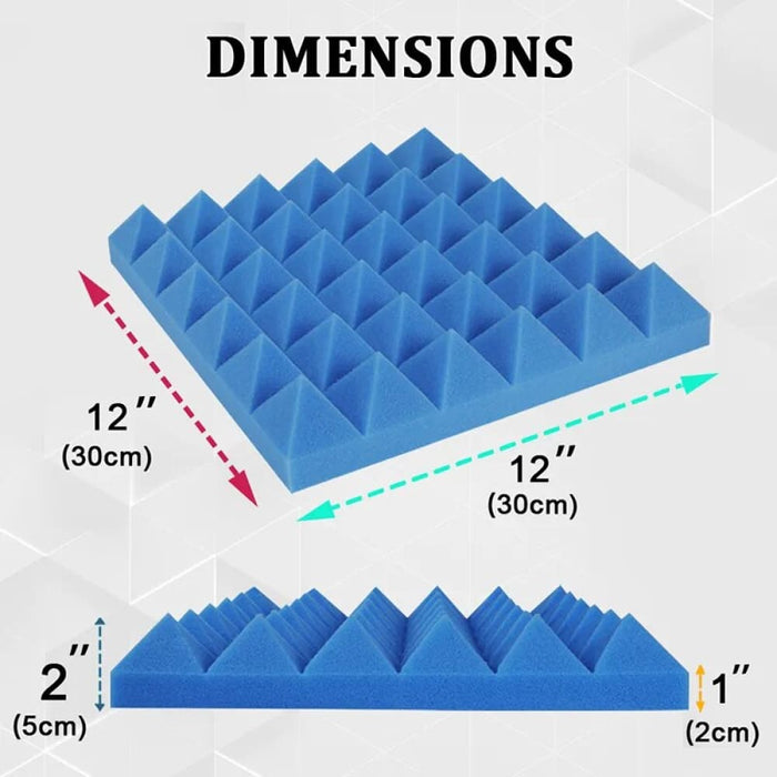 Noise Sound-absorbing Foams 6 12 24 Pcs Sound Insulation