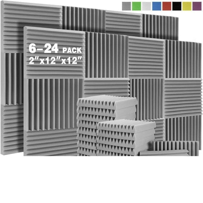 Noise Sound-absorbing Foams Grey 6/12/24 Pcs Studio