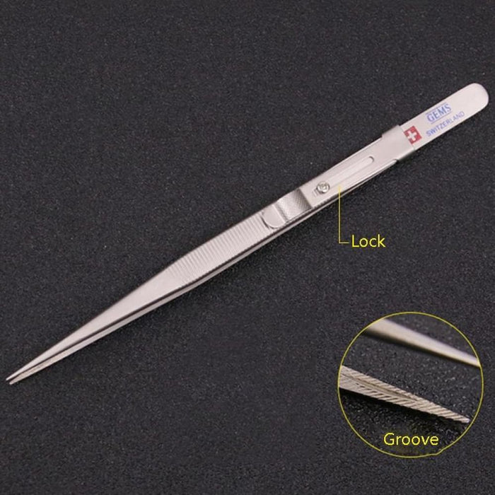 Non Slip Diamond Tweezers Jewelry With Elastic Stainless