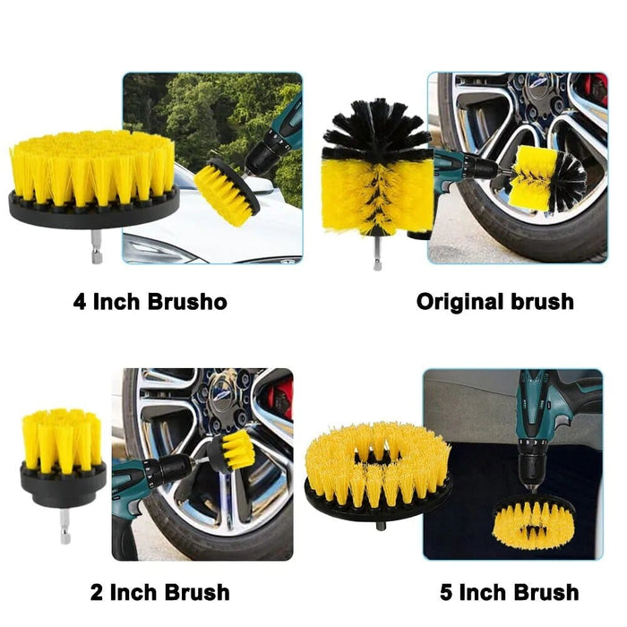 4pc Nylon Electric Drill Scrubber Brush For Carpet Glass Car