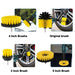 4pc Nylon Electric Drill Scrubber Brush For Carpet Glass Car