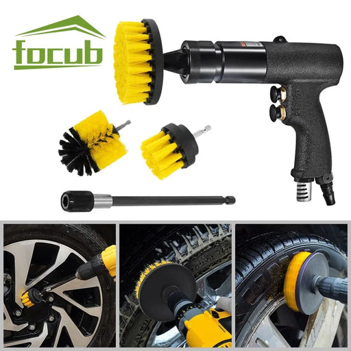 4pc Nylon Electric Drill Scrubber Brush For Carpet Glass Car