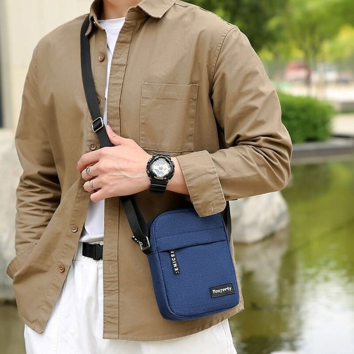 Nylon Shoulder Bag Men Solid Colour Messenger Casual