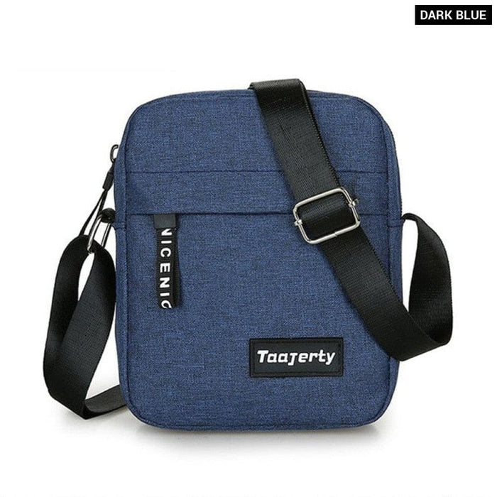 Nylon Shoulder Bag Men Solid Colour Messenger Casual