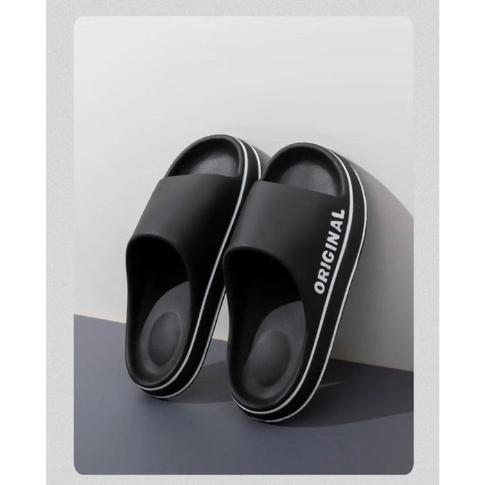 Nz Local Stock- Anti Slip Thick Sole Slippers Black