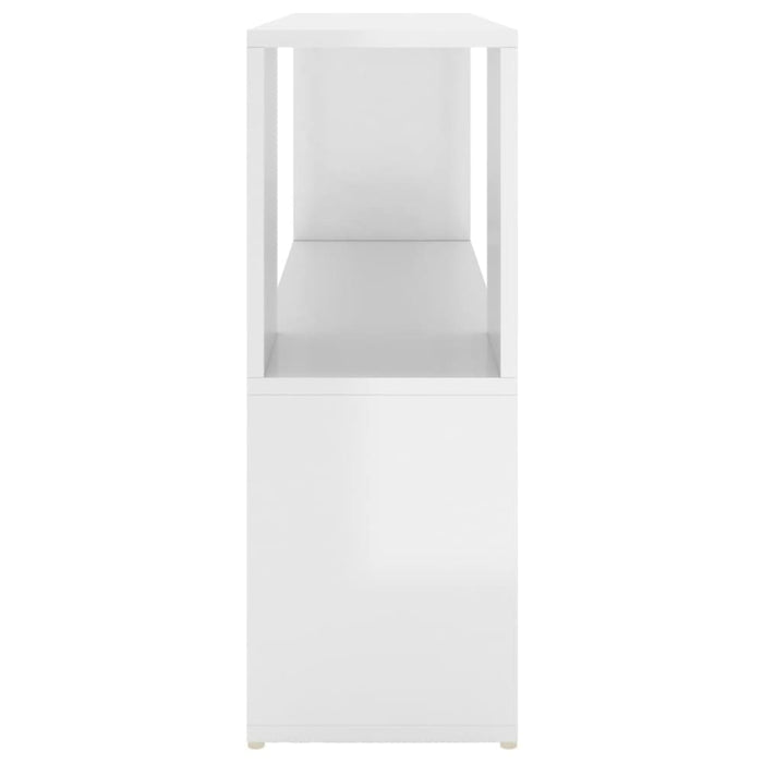 Nz Local Stock-book Cabinet Glossy Look White 100x24x63 Cm