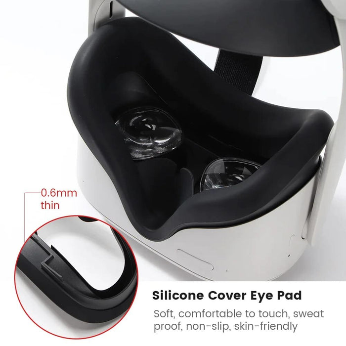 For Oculus Quest 2 Vr Soft Silicone Face Eye Cover