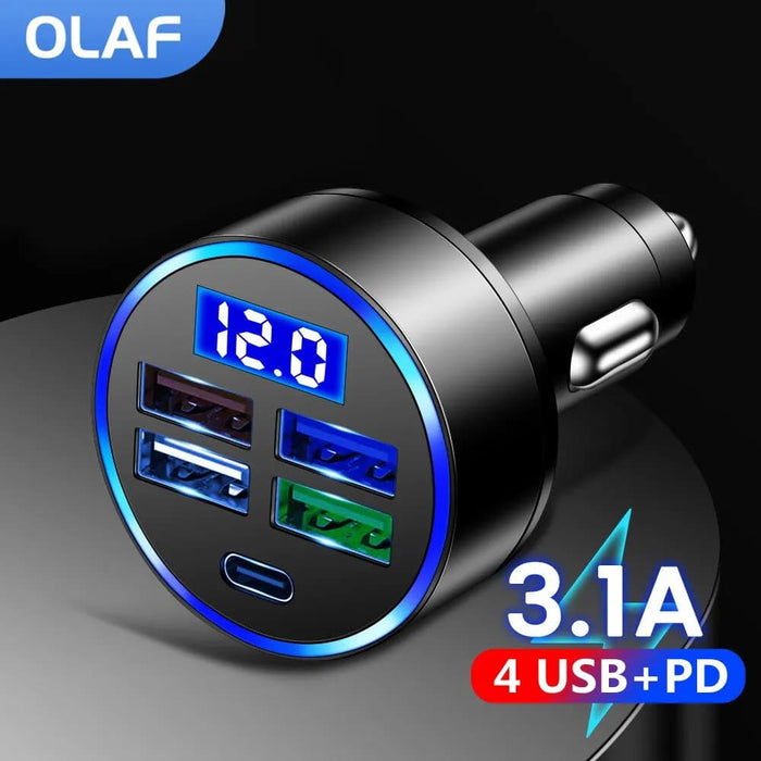 Olaf Qc3.0 Usb Car Charger Fast Charging Type c Adapter