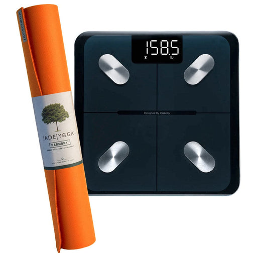 Orange Jade Yoga Mat And Body Weight Scale Bundle