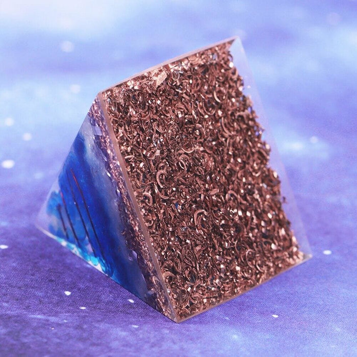 Orgone Pyramid Blue Quartz Energy Generator With Emf