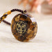 Orgonite Necklace Energy Patch Tiger Eye Pendant Reiki