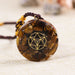 Orgonite Necklace Energy Patch Tiger Eye Pendant Reiki