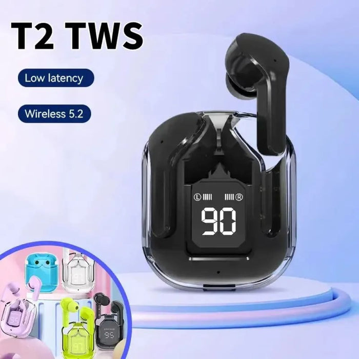 Original T2 Wireless Bluetooth Earphones Hifi Sound Led