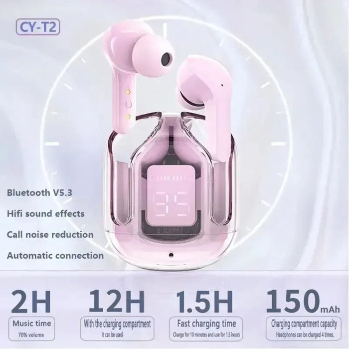 Original T2 Wireless Bluetooth Earphones Hifi Sound Led