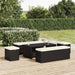 Ottoman Bench With Cushion Black 110x30x40 Cm Poly Rattan