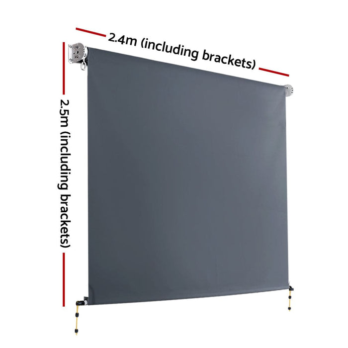 Outdoor Blind Privacy Screen Roll Down Awning Canopy Window