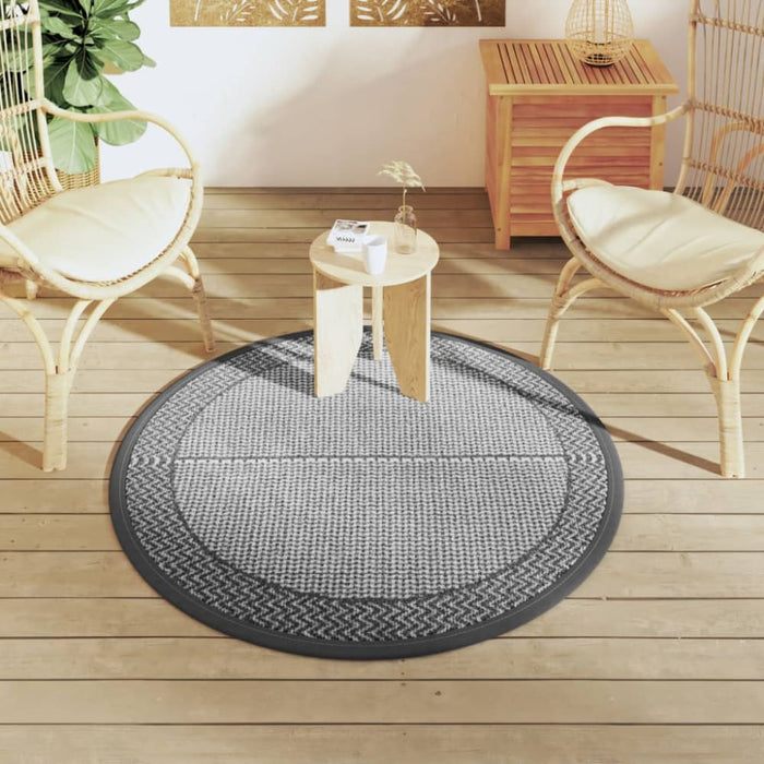 Outdoor Carpet Grey ø120 Cm Pp Tlnapn