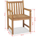 Outdoor Chairs 2 Pcs Solid Teak Wood Atxpb